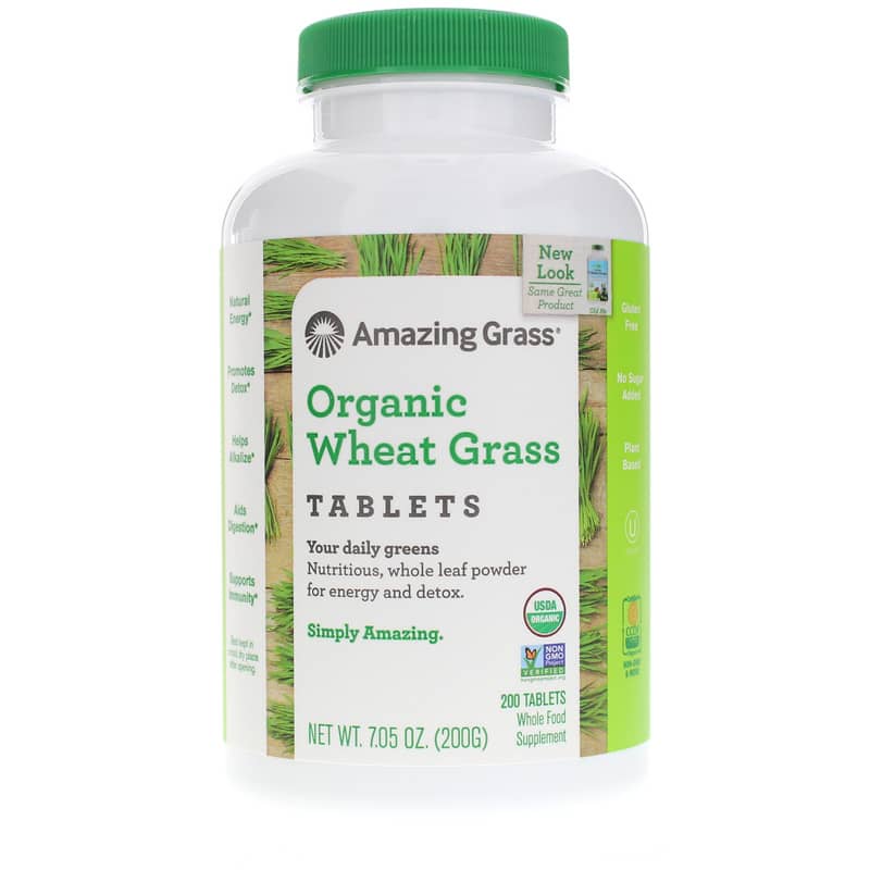 Amazing Grass Organic Wheat Grass Tablets 200 Tablets