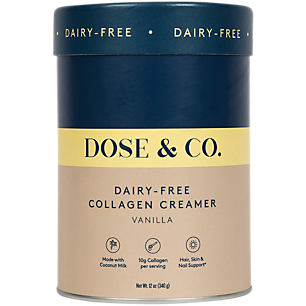 Dairy-Free Collagen Creamer Powder - Supports Healthy Hair, Skin & Nails - Vanilla (17 Servings)