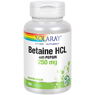 HCL with Pepsin - Digestive Support - 250 MG (180 Capsules)