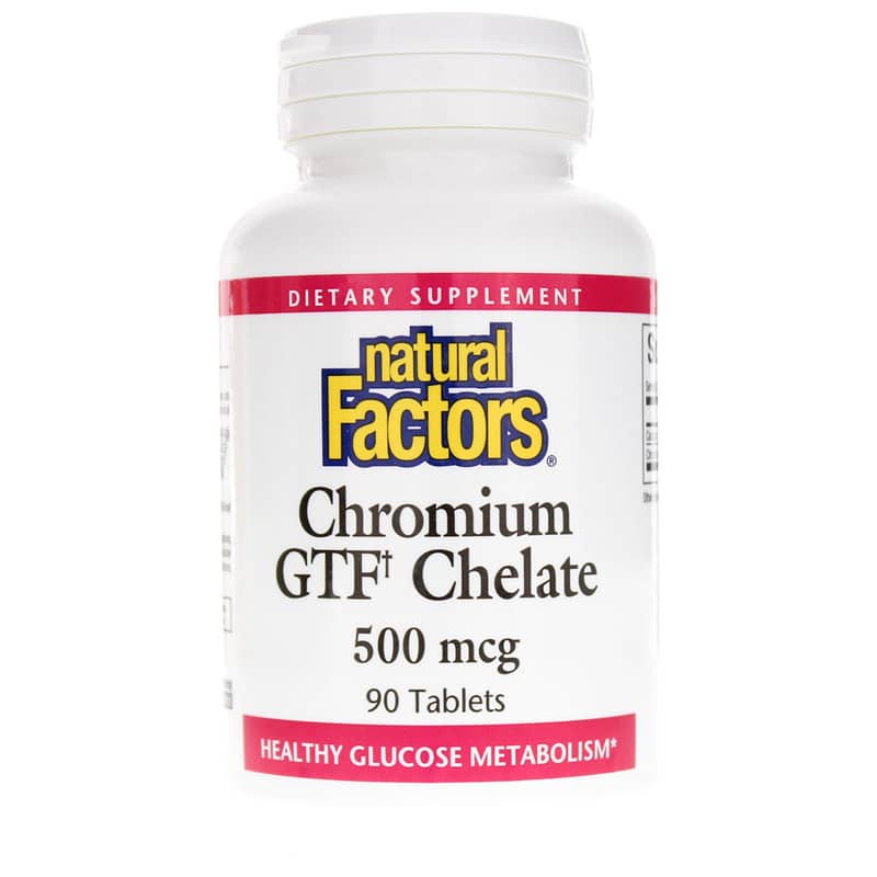 Natural Factors Chromium GTF Chelate 500 mcg 90 Tablets