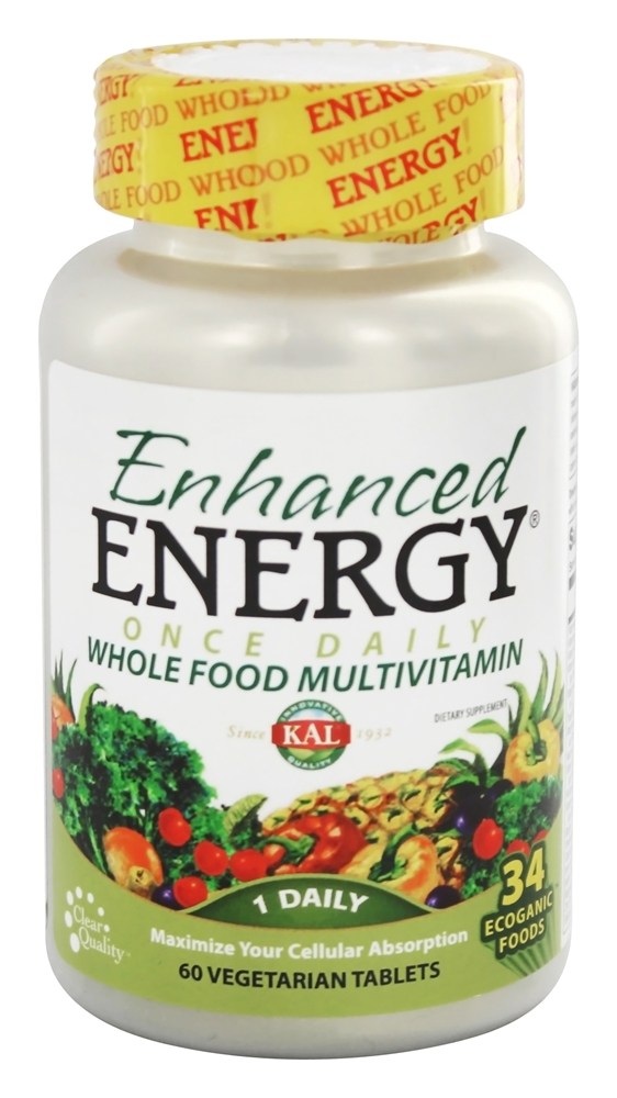 Kal - Enhanced Energy Once Daily Whole Food Multivitamin - 60 Vegetarian Tablets