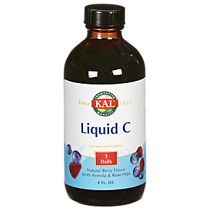 Liquid Vitamin C with Acerola & Rose Hips - Natural Berry Flavor - 300 MG (8 Fluid Ounces)