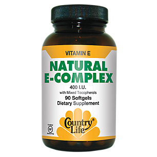 Natural Vitamin E Complex with Mixed Tocopherols - 400 IU (90 Softgels)