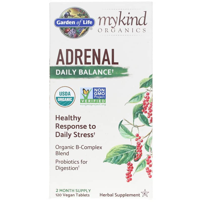 Garden of Life mykind Organics Adrenal Daily Balance 120 Veg Tablets