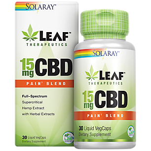 Leaf Therapeutics Full-Spectrum CBD Pain Blend - 15 MG Per Serving (30 Liquid Vegetable Capsules)