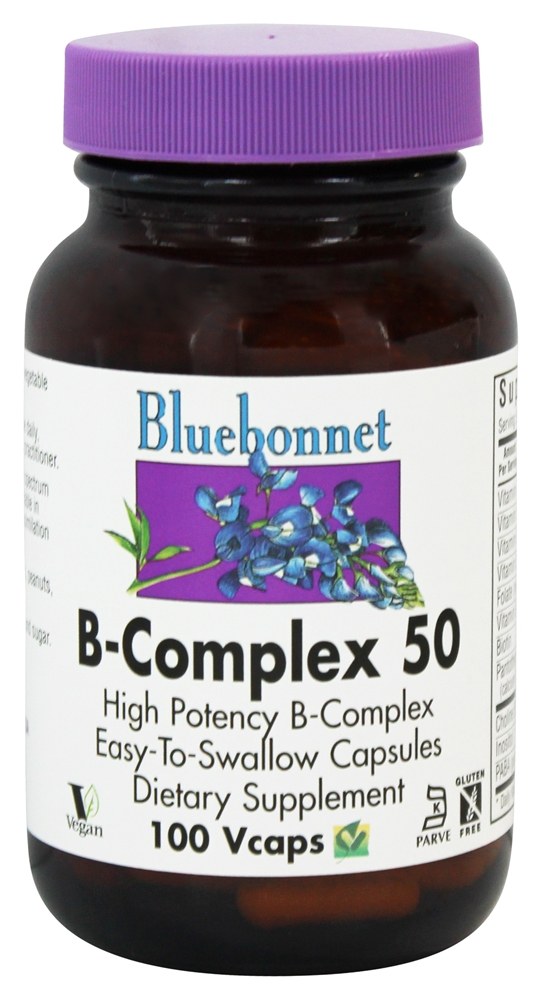 Bluebonnet Nutrition - B Complex 50 High Potency - 100 Vegetarian Capsules