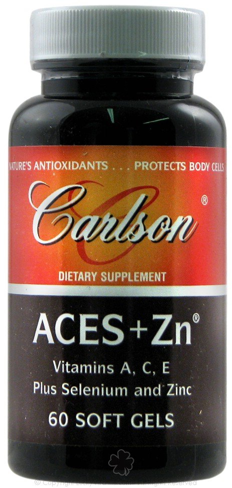 Carlson Labs - ACES Zn Vitamins A C E Plus Selenium and Zinc - 60 Softgels