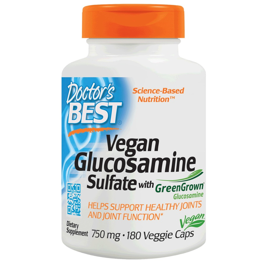 Doctor's Best - Vegan Glucosamine Sulfate with GreenGrown Glucosamine 750 mg. - 180 Vegetarian Capsules