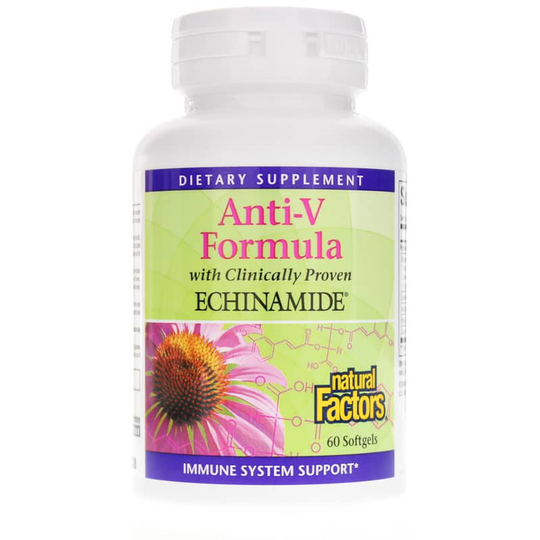 Natural Factors Anti-V Formula with Clinically Proven Echinamide 60 Softgels
