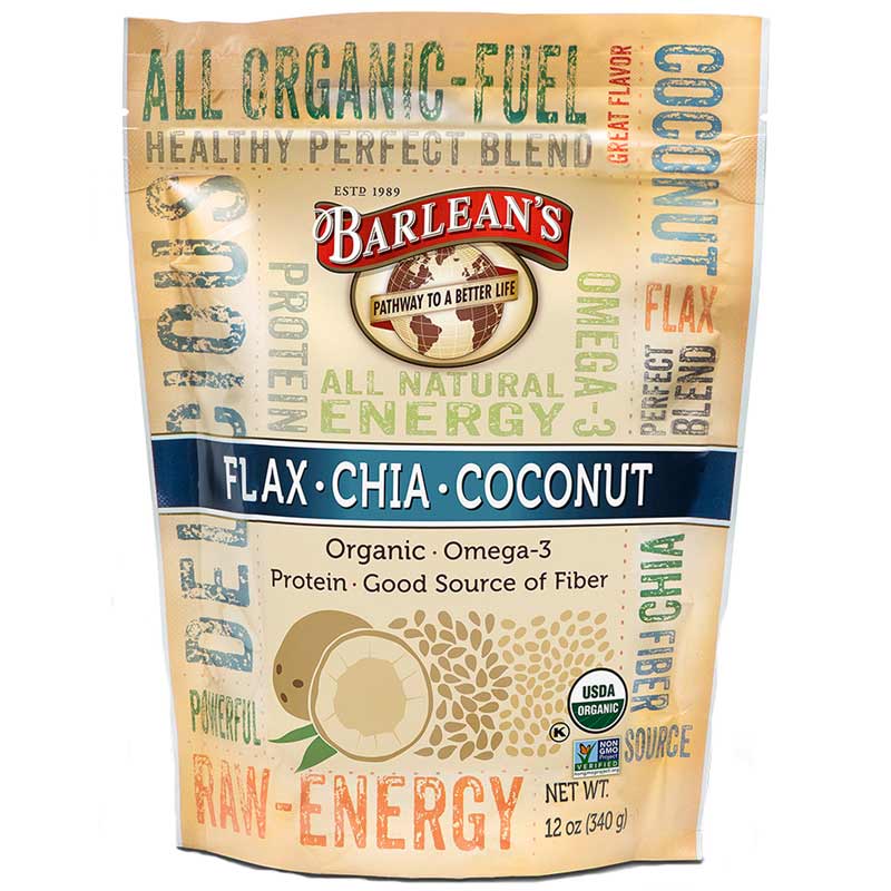 Barleans Organic Oils Flax-Chia-Coconut Seed Blend 12 Oz
