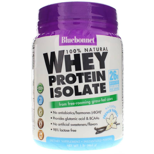 Bluebonnet Whey Protein Isolate Vanilla 1 Lb