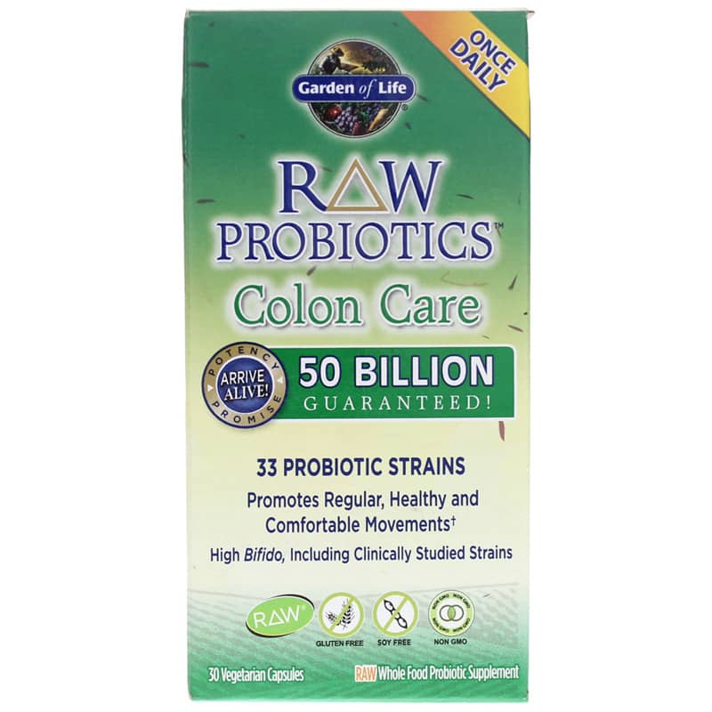 Garden of Life Raw Probiotics Colon Care 30 Veg Capsules