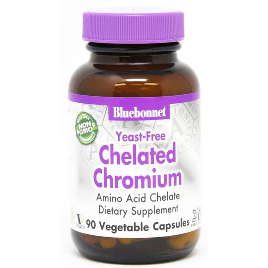 Bluebonnet Chelated Chromium Yeast Free 90 Veg Capsules