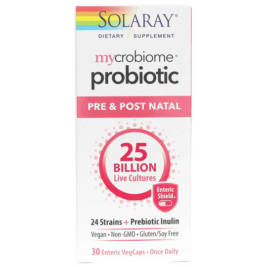 Solaray Mycrobiome Probiotic Pre & Post Natal 30 Enteric Coated Veg Capsules