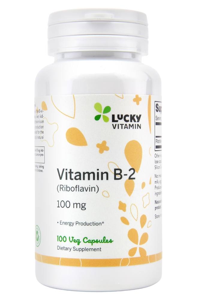 LuckyVitamin - Vitamin B2 Riboflavin Energy Production 100 mg. - 100 Veg Capsules