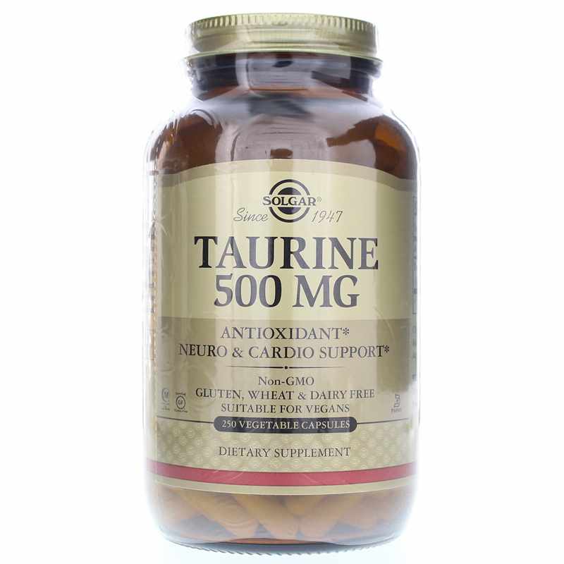 Solgar Taurine 500 Mg 250 Veg Capsules