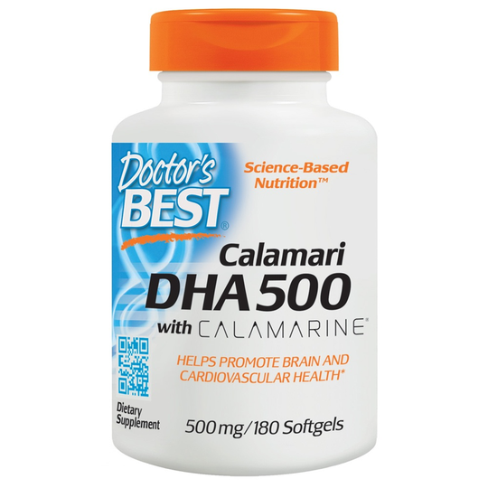 Doctor's Best - Calamari DHA 500 with Calamarine 500 mg. - 180 Softgels