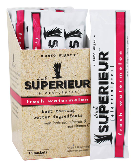 Superieur Electrolytes - Electrolyte Powder Fresh Watermelon - 15 Packet(s)