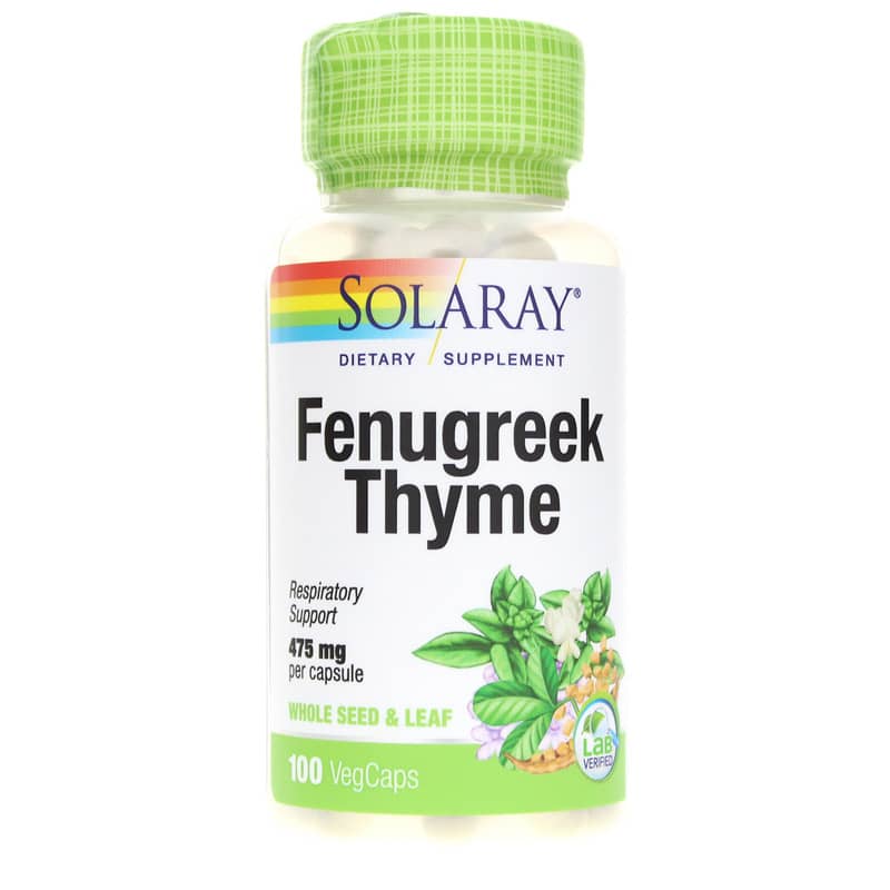 Solaray Fenugreek & Thyme 475 Mg 100 Veg Capsules