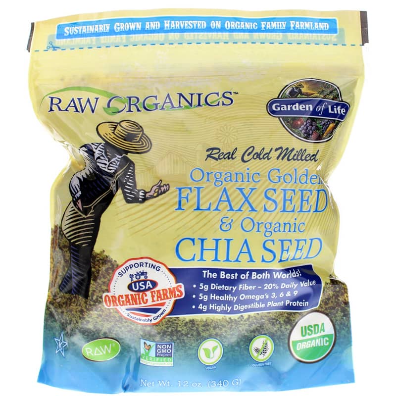 Garden of Life Raw Organics Super Omega-3 Flax Seed & Chia Seed 12 Oz