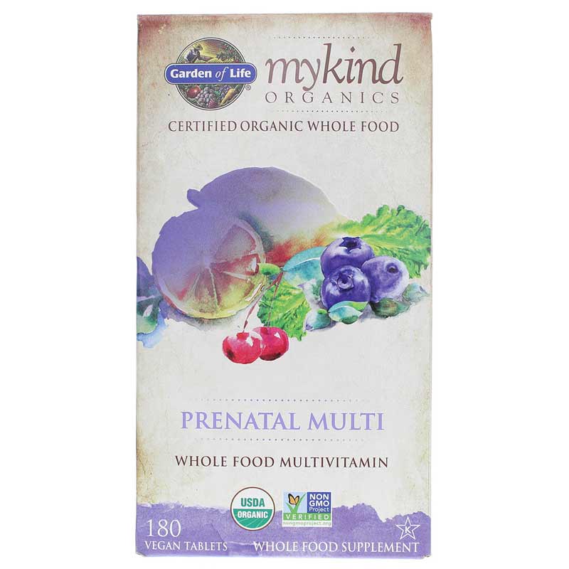 Garden of Life mykind Organics Prenatal Multi Whole Food Multivitamin 180 Veg Tablets