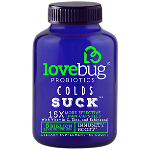 Colds Suck Probiotics with Vitamin C, Zinc & Echinacea - 5 Billion (60 Tablets)