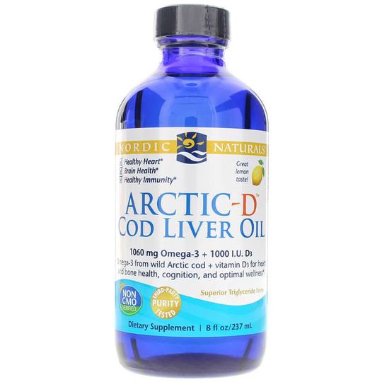 Nordic Naturals Arctic-D Cod Liver Oil Lemon 8 Oz