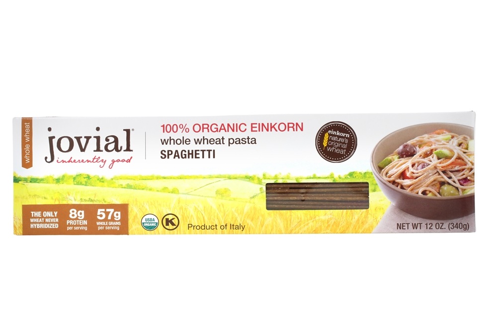 Jovial Foods - 100 Organic Einkorn Whole Wheat Spaghetti Pasta - 12 oz.