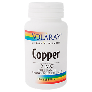 Copper - Full Range Amino Acid Chelate - 2 MG (100 Capsules)