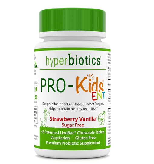 Hyperbiotics - PRO-Kids ENT Probiotic Strawberry Vanilla - 45 Chewable Tablets