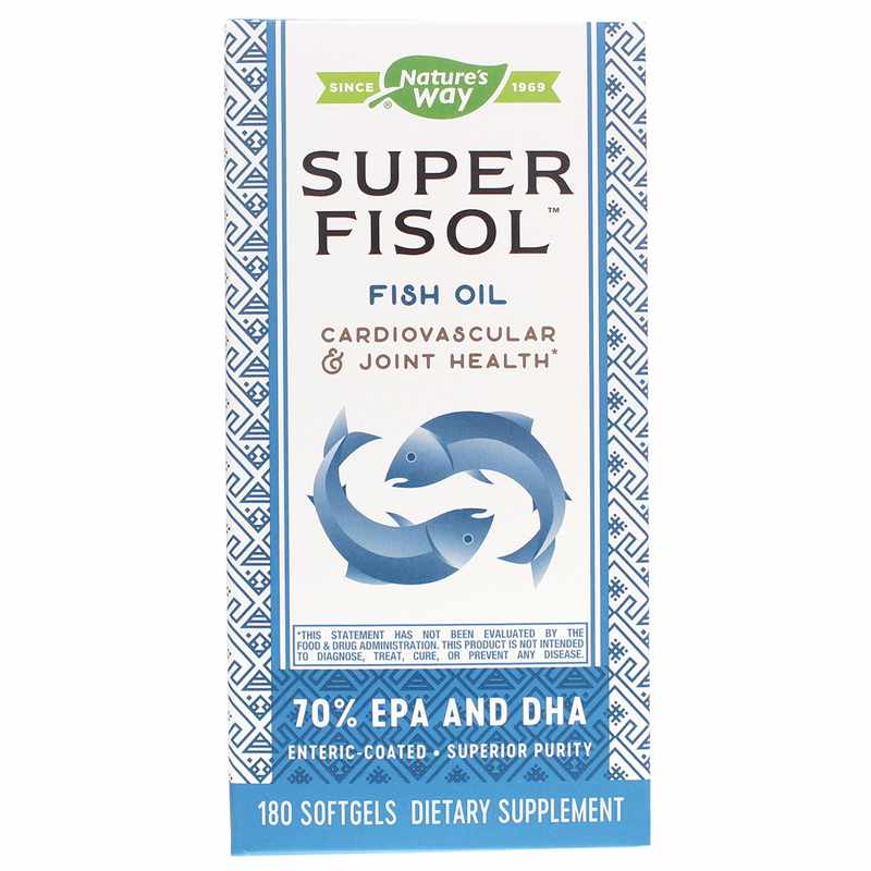 Natures Way Super Fisol Enteric-Coated Fish Oil 180 Softgels