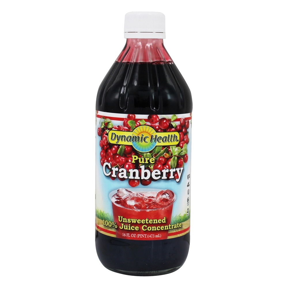 Dynamic Health - Unsweetened 100 Juice Concentrate Pure Cranberry - 16 fl. oz.