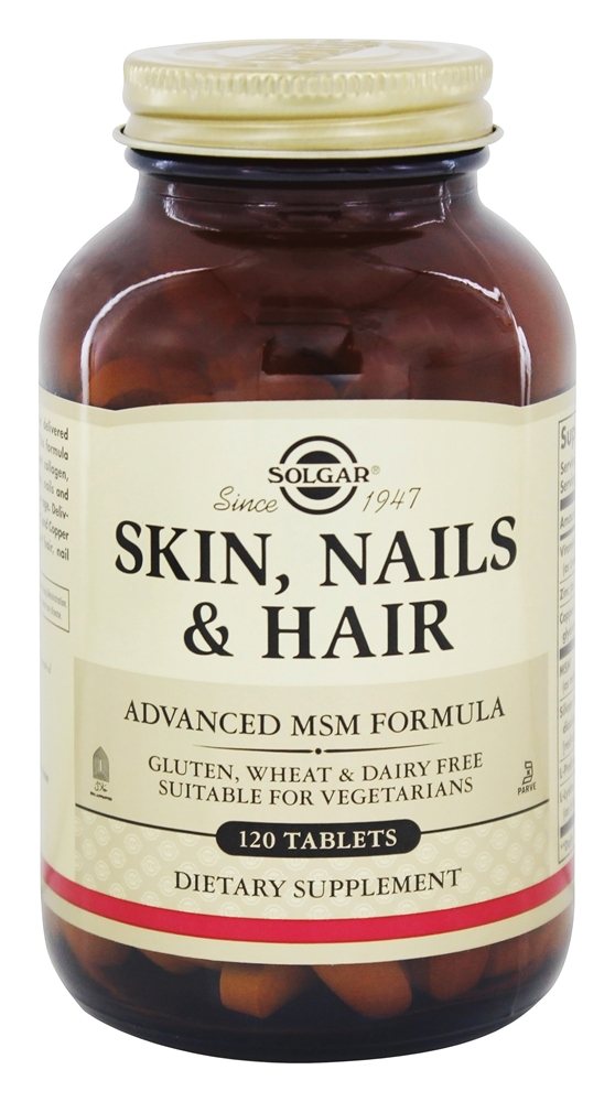 Solgar - Skin Nails & Hair Advanced MSM Formula - 120 Tablets