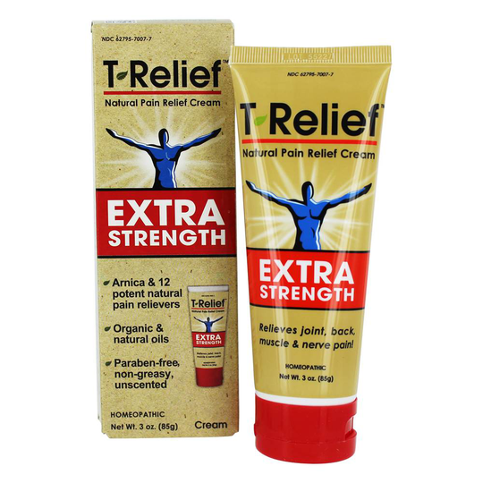 MediNatura - T-Relief Extra Strength Natural Pain Relief Cream Unscented - 3 oz.
