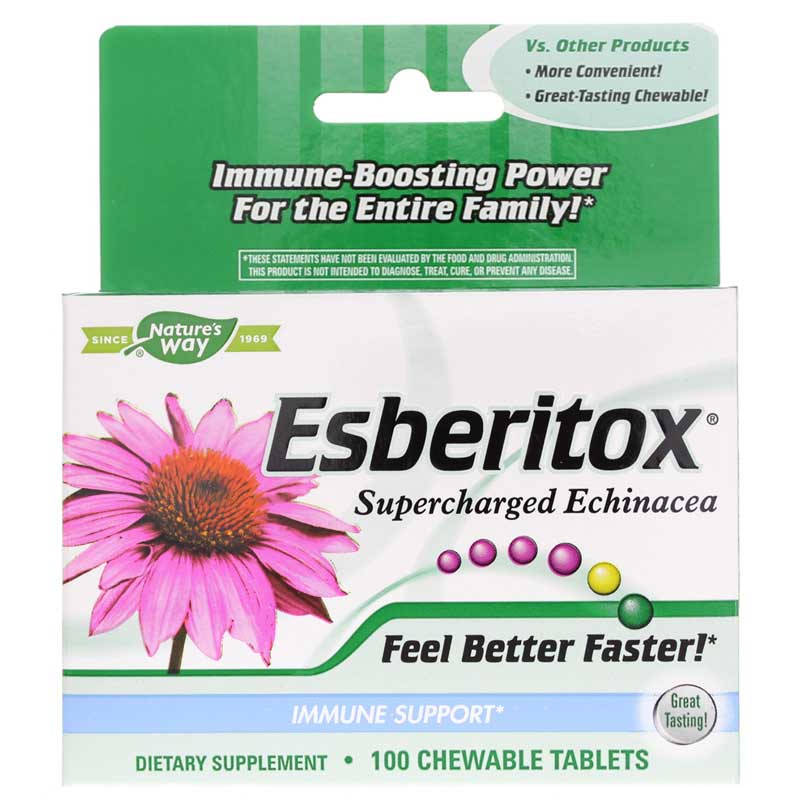 Natures Way Esberitox Supercharged Echinacea 100 Chewable Tablets 100 Chewables