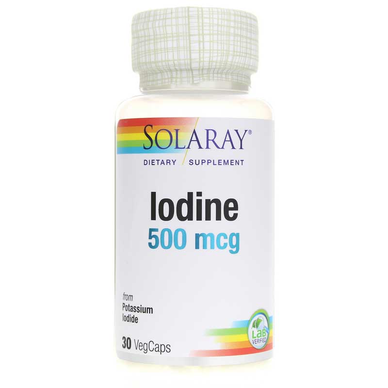 Solaray Iodine 500 Mcg (Potassium Iodide) 30 Veg Capsules