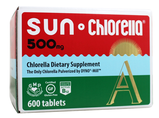 Sun Chlorella - Dietary Chlorella Supplement A 500 mg. - 600 Tablets