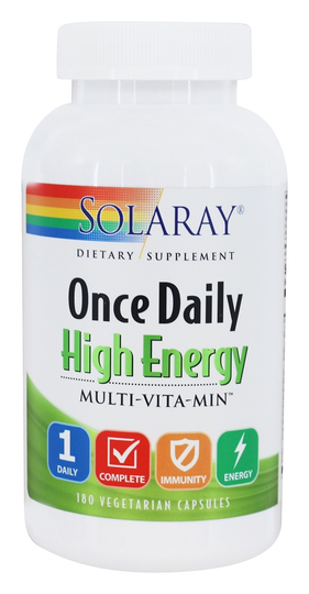 Solaray - Once Daily High Energy Multi-Vita-Min - 180 Vegetarian Capsules