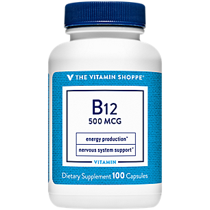 Vitamin B12 - Energy Production & Nervous System Support - 500 MCG (100 Capsules)