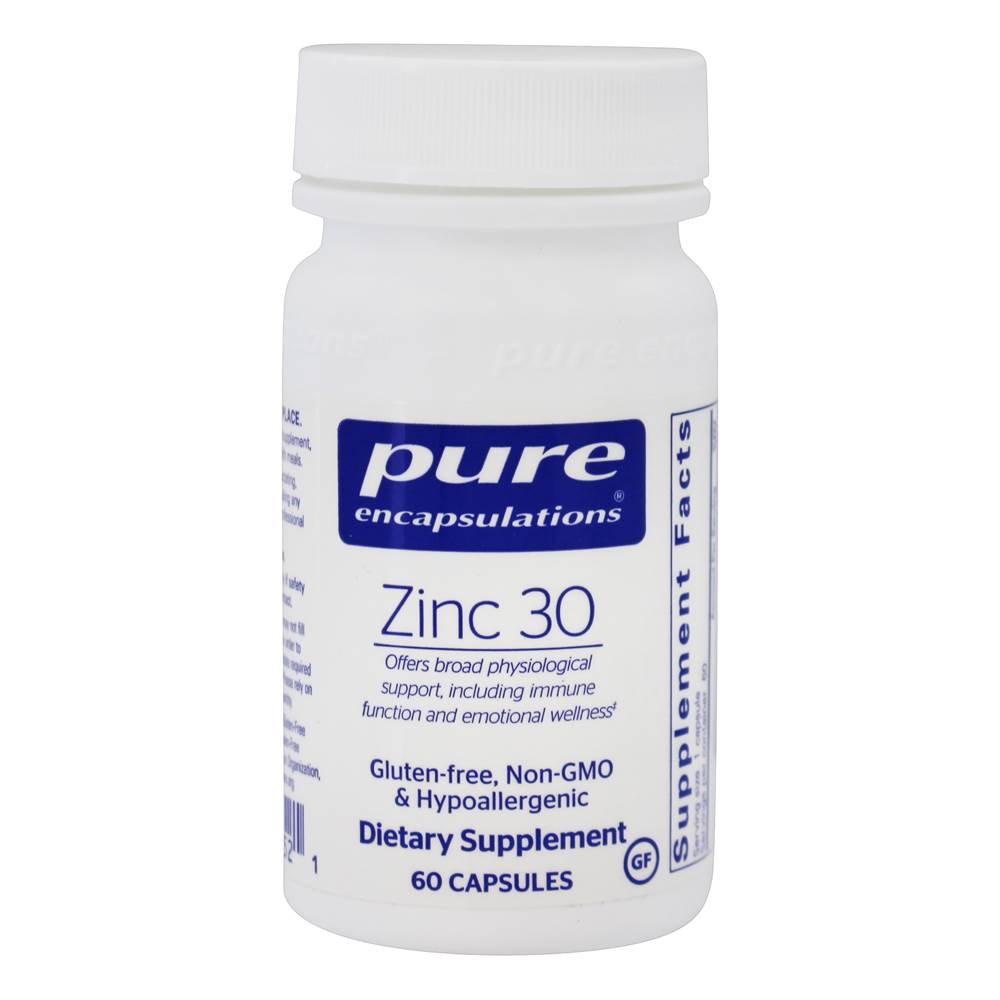 Pure Encapsulations - Zinc 30 Immune Support 30 mg. - 60 Capsules