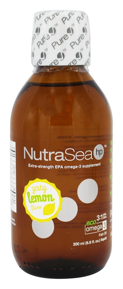 Ascenta Health - NutraSea HP Liquid Extra-Strength EPA Omega-3 Supplement Zesty Lemon Flavor - 6.8 fl. oz.