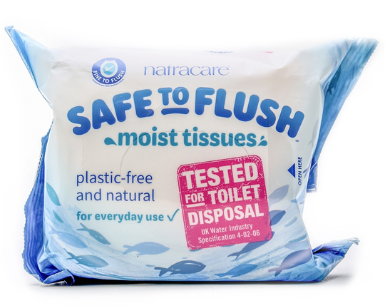 Natracare - Safe to Flush Moist Tissues - 30 Tissue(s)