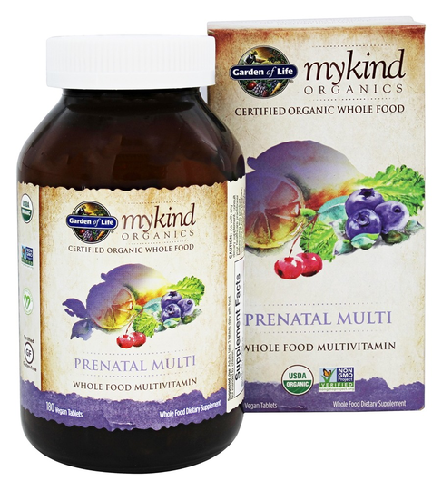 Garden of Life - mykind Organics Prenatal Multi Whole Food Multivitamin - 180 Vegetarian Tablets