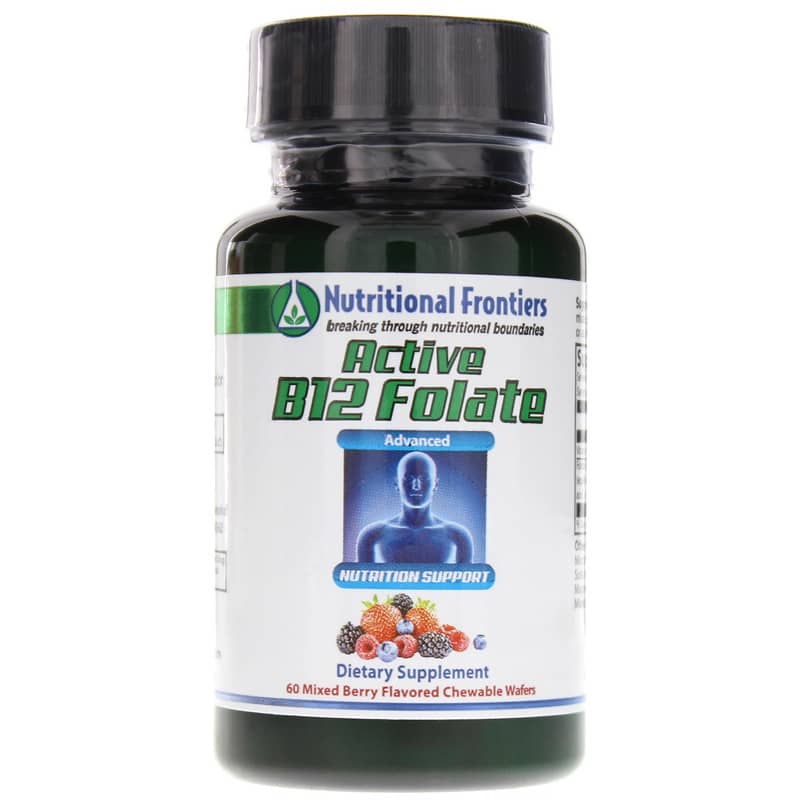 Nutritional Frontiers Active B12 Folate Mixed Berry Flavor 60 Wafers