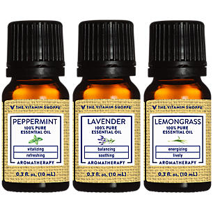 Peppermint, Lavender & Lemongrass 100% Pure Essential Oil - Aromatherapy (3 Bottles)