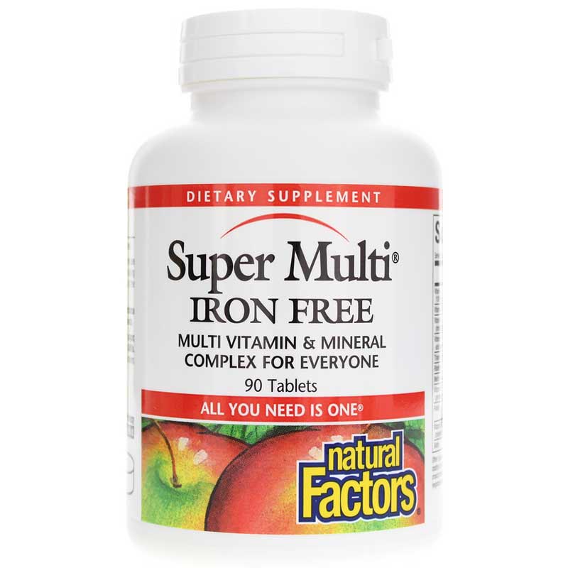 Natural Factors Super Multi Iron Free 90 Tablets