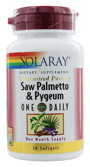 Solaray - Guaranteed Potency Saw Palmetto & Pygeum One Daily - 30 Softgels