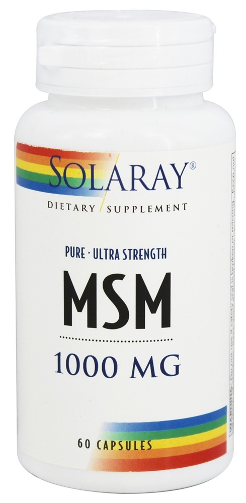 Solaray - Pure MSM Ultra Strength 1000 mg. - 60 Capsules