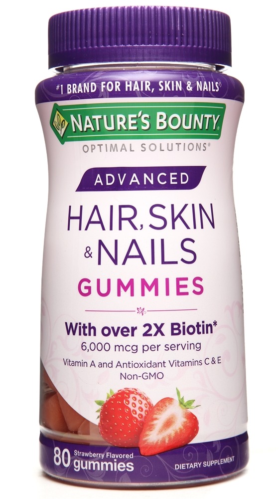 Nature's Bounty - Optimal Solutions Advanced Hair Skin & Nails Gummies Strawberry - 80 Gummies