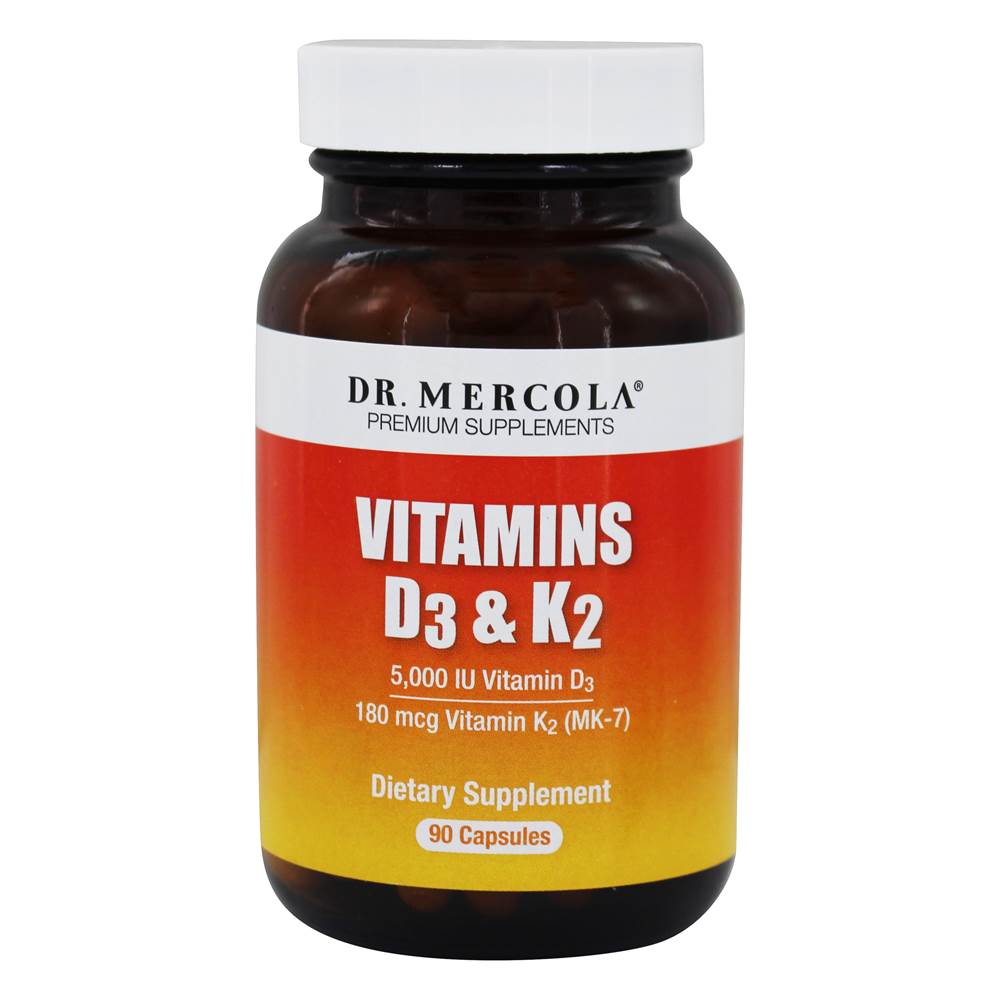 Dr. Mercola - Vitamins D3 & K2 - 90 Capsules